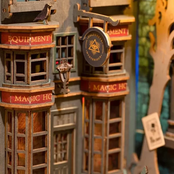 3D Пъзел Robotime - Вълшебната къща, 216 части, Booknook - Image 3