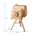Дървен 3D пъзел Robotime - Ретро фотоапарат (TG403), 142 части - Image 2