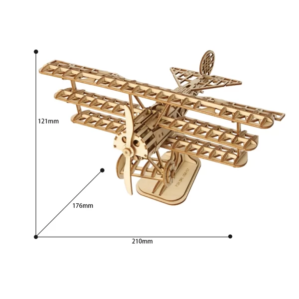 Дървен 3D пъзел Robotime - Самолет, 145 части - Image 2