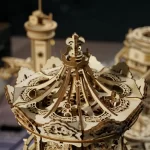 Дървен 3D пъзел Robotime - Романтична въртележка, 336 части - Image 6