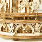 Дървен 3D пъзел Robotime - Романтична въртележка, 336 части - Image 4