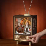 Дървен 3D пъзел Robotime  - Музикална кутия - Карнавал по залез,174 части - Image 9