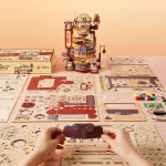 Дървен 3D пъзел Robotime - Лабиринт за топчета - Шоколадова фабрика, 420 части - Image 4