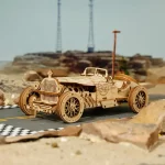 "Дървен 3D пъзел Robotime - Състезателен автомобил, 220 части"