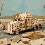 "Дървен 3D пъзел Robotime - Камион, 286 части"