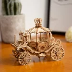 Дървен 3D пъзел Robotime - Карета, 182 части - Image 3