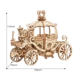 Дървен 3D пъзел Robotime - Карета, 182 части - Image 6