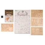 Дървен 3D пъзел Robotime - Ретро фотоапарат (TG403), 142 части - Image 3