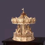 Дървен 3D пъзел Robotime - Въртележка (TG404), 174 части - Image 2
