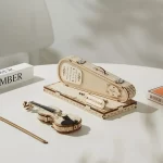 Дървен 3D пъзел Robotime - Цигулка - Image 5