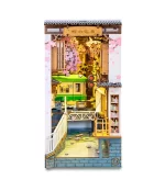3D пъзел Robotime - Sakura Densya, 340 части, Booknook - Image 8