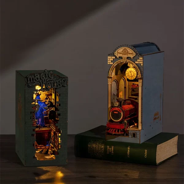 3D Пъзел Robotime - Вълшебната къща, 216 части, Booknook - Image 4