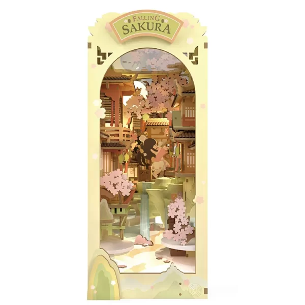 3D пъзел Robotime - Falling Sakura, 240 части, Booknook - Image 2