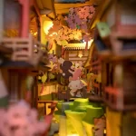 3D пъзел Robotime - Falling Sakura, 240 части, Booknook - Image 5
