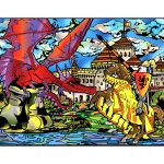 Платно за оцветяване ColorVelvet - Дракон, 47х35см