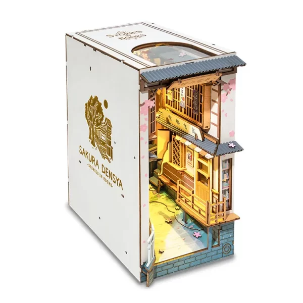 3D пъзел Robotime - Sakura Densya, 340 части, Booknook - Image 7