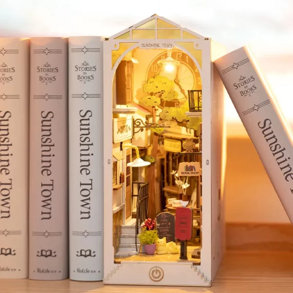 3D пъзел Robotime - Sakura Densya, 340 части, Booknook - Image 5