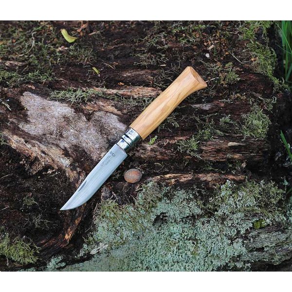 Сгъваем нож Opinel - Olive №8, острие 8,5 см, дръжка маслина - Image 2