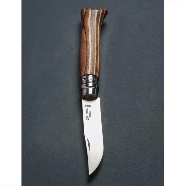 Сгъваем нож Opinel - Ламинирана кафява бреза №8, острие 8,5 см - Image 1