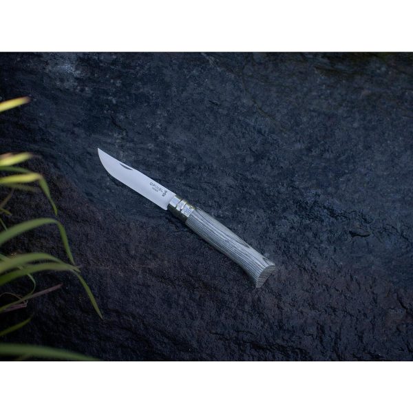 Сгъваем нож Opinel - Ламинирана сива бреза №8, острие 8,5 см - Image 5