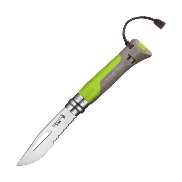 Туристически сгъваем нож Opinel - Outdoor №8, острие 8,5 см, зелено - Image 1