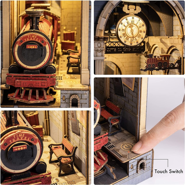 3D Пъзел Robotime - Пътешествие във времето, 258 части, Booknook - Image 3