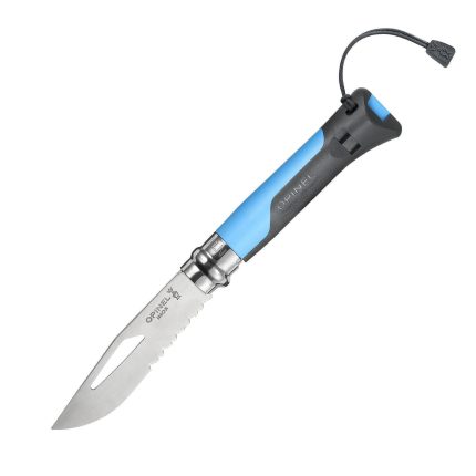 Туристически сгъваем нож Opinel - Outdoor №8, острие 8,5 см, синьо