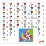 Детски дървен пъзел Goki - Европа, 35 части - Image 2