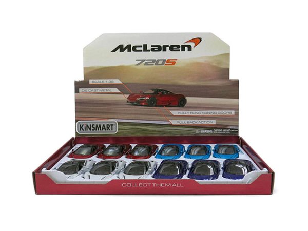 Метална количка Kinsmart - McLaren 720S, мащаб 1:34 - Image 2