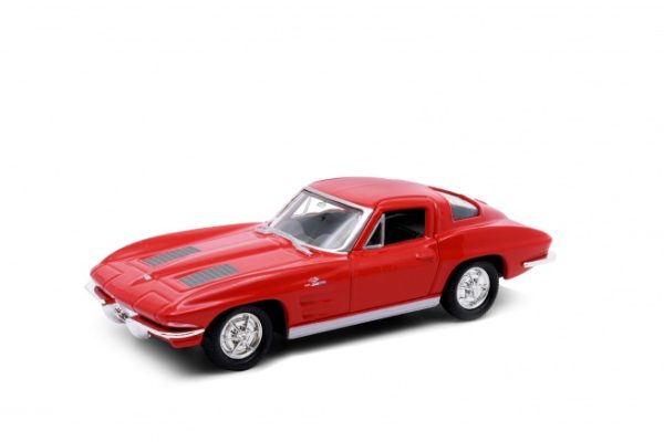 Метална количка Welly - 1963 Chevrolet Corvette 1:34 - Image 1