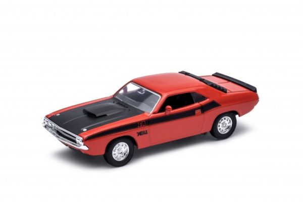 Метална количка Welly - 1970 Dodge Challenger T/A, мащаб 1:34 - Image 1