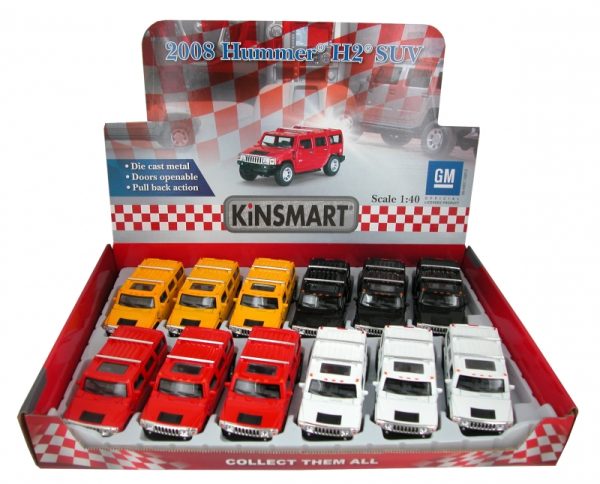 Метална количка Kinsmart - 2008 Hummer H2 SUV, мащаб 1:40 - Image 2