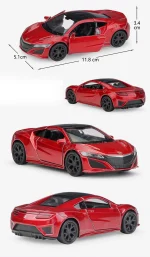 Метална количка Welly - 2017 Honda NSX 1:34 - Image 2