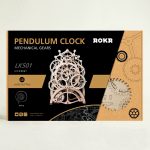 Дървен 3D пъзел Robotime - Часовник с махало, 166 части - Image 11