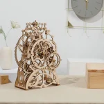 "Дървен 3D пъзел Robotime - Часовник с махало, 166 части"