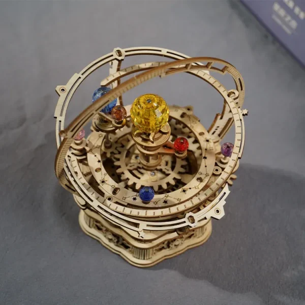 Дървен 3D пъзел Robotime - Механична музикална кутия, 84 части - Image 4