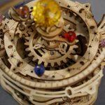 Дървен 3D пъзел Robotime - Механична музикална кутия, 84 части - Image 8