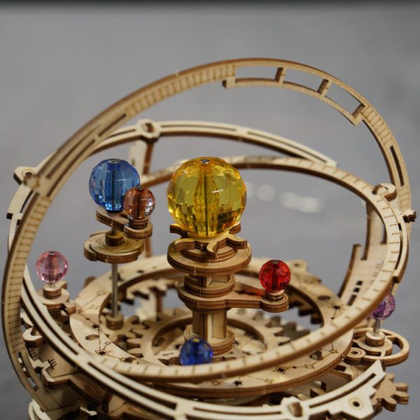 Дървен 3D пъзел Robotime - Механична музикална кутия, 84 части - Image 9