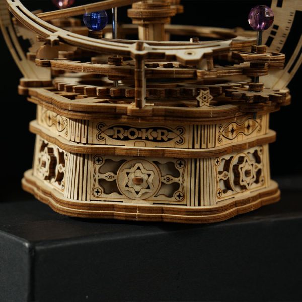 Дървен 3D пъзел Robotime - Механична музикална кутия, 84 части - Image 7
