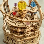 Дървен 3D пъзел Robotime - Механична музикална кутия, 84 части - Image 5