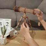 Дървен 3D пъзел Robotime - Монокулярен Телескоп, 314 части - Image 2