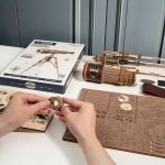 Дървен 3D пъзел Robotime - Монокулярен Телескоп, 314 части - Image 3