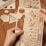 Дървен 3D пъзел Robotime - Барабани (TG409), 246 части - Image 3