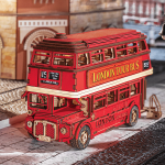 Дървен 3D пъзел Robotime - London Tour Bus (TGM02) , 245 части