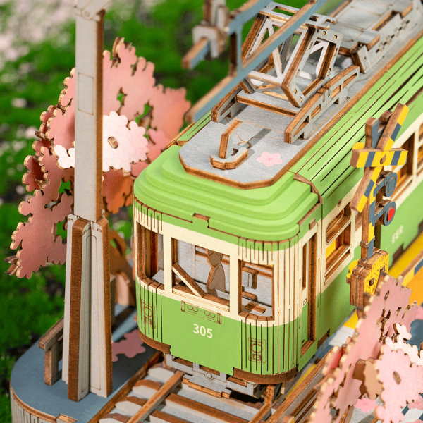Дървен 3D пъзел Robotime - Пътешествие сред цъфтежите , 223 части - Image 7