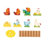 Janod - Дървени фигурки за игра - Моят първи кокошарник - Image 6