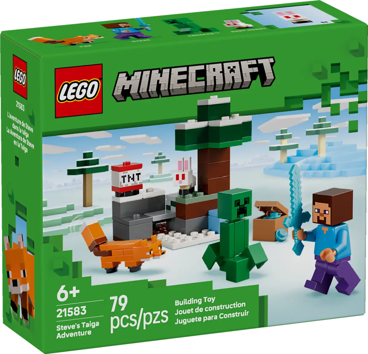 21583_Box1_v39_en-gb "LEGO® Minecraft 21583 - Приключението на стив в тайгата"