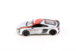Метална количка Kinsmart - 2020 Audi R8 Coupe, мащаб 1:34, сребърна - Image 4