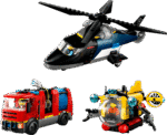 LEGO® City 60462 - Хеликоптер, пожарна кола и подводница – ремикс - Image 2