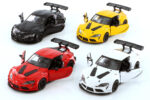 Метална количка Kinsmart - Toyota GR Supra Racing Concept, мащаб 1:34, бяла - Image 5